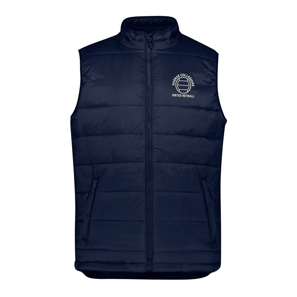 Naenae Collegians United Netball Mens Eco-Puffer Vest